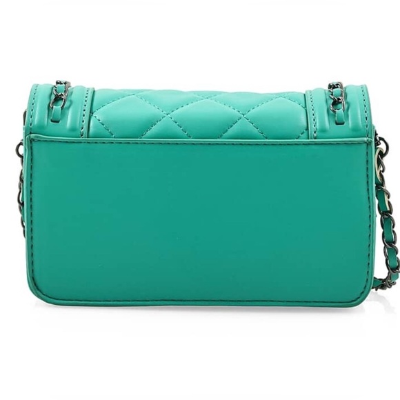 Badgley Mischka Mint Quilted Cross Body Purse With Chain NWT - Picture 2 of 5